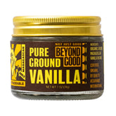 MADÉCASSE front packaging showing pure ground vanilla powder and clear label benefit