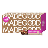 MadeGood front packaging showing bulk 30-count box and brand benefit