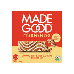 MadeGood cinnamon bun box front showing packaging and count for quick identification
