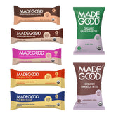 MadeGood front packaging showing 36-bar variety pack for easy selection