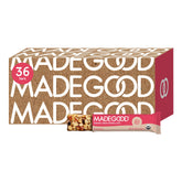 MadeGood front packaging showing 36-count strawberry bars and easy grab convenience