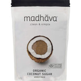 Madhava front packaging showing six one pound bags and clear branding benefit fresh supply