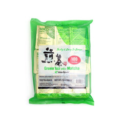 MAEDA-EN front packaging showing 100 tea bags and product benefits