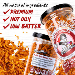 MaeMai flakes sprinkled on ramen bowl adding spicy crunchy flavor benefit