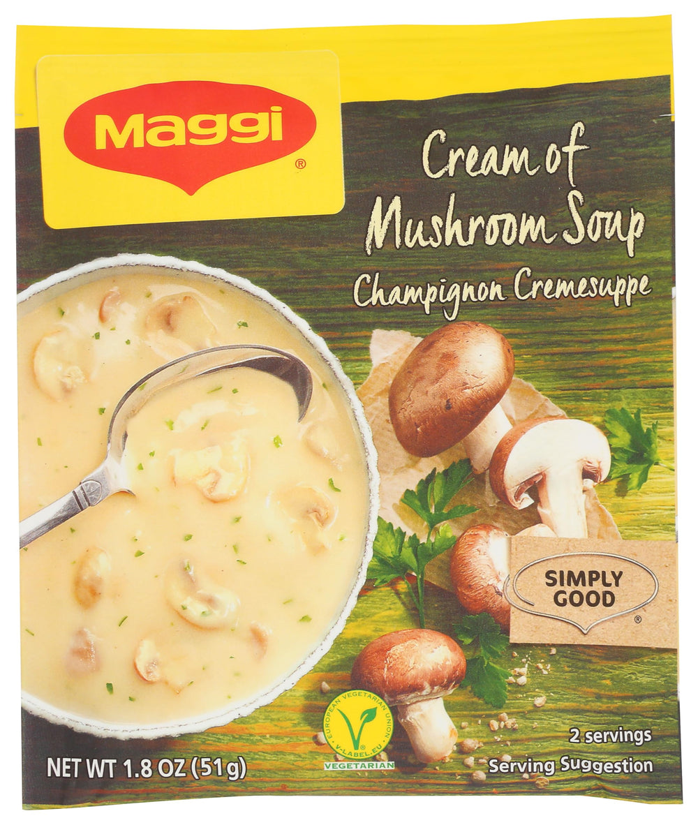 Maggi Cream of Mushroom front pack showing quick-prep mix for rich flavor