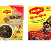 Maggi Djon Djon front packaging shows 48 cubes and authentic Caribbean flavor benefit