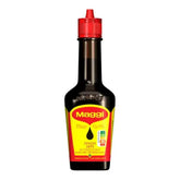 Maggi front packaging showing bottle and logo, highlights quick flavor boost