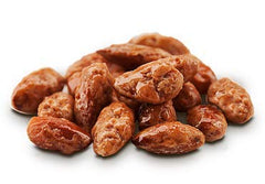 Magic Bavarian close-up of cinnamon-coated almond texture highlighting crunchy coating