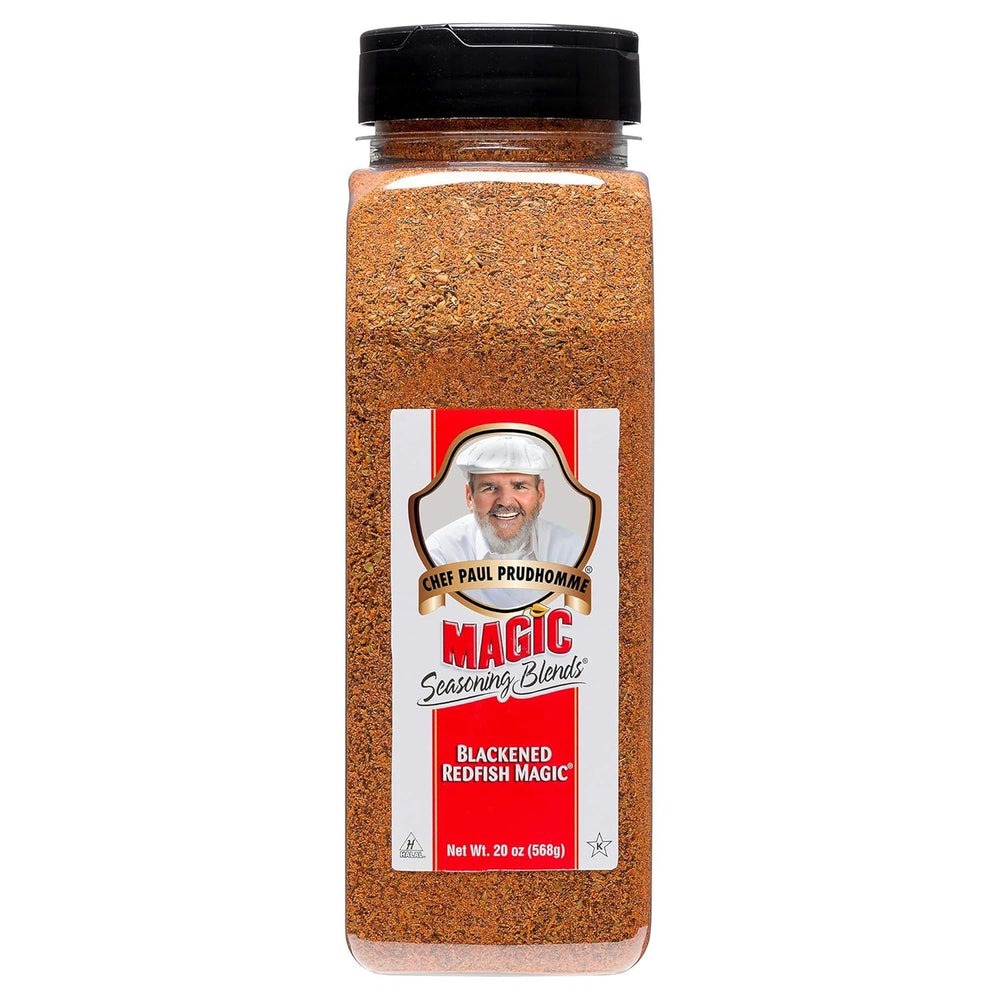 Magic Seasoning Blends canister front showing product and bold Cajun flavor benefit