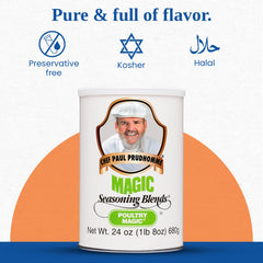 Magic Seasoning Blends on roasted chicken highlighting rich browning and flavor