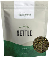MagJo front packaging showing one-pound nettle pouch and clear label for freshness