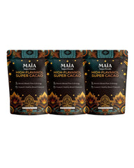 MAÏA SUPERFOODS front pouch showing product and clear branding, highlighting purity