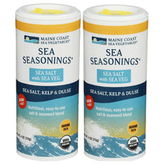 Maine Coast Sea Vegetables front view of shaker showing packaging and convenience