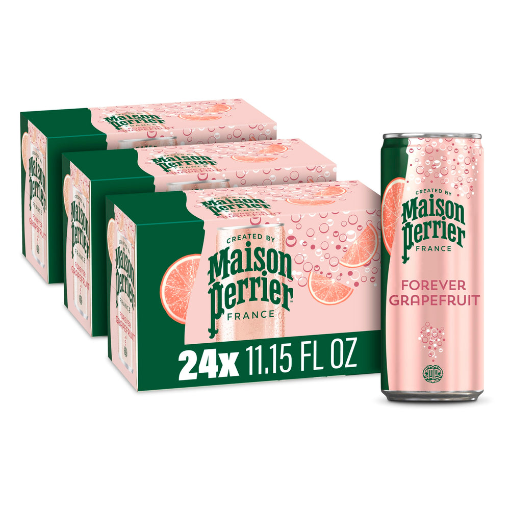 Maison Perrier front pack showing 24-pack convenience and premium look