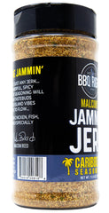 Close-up sprinkle of Jammin' Jerk highlighting spice blend for bold flavor