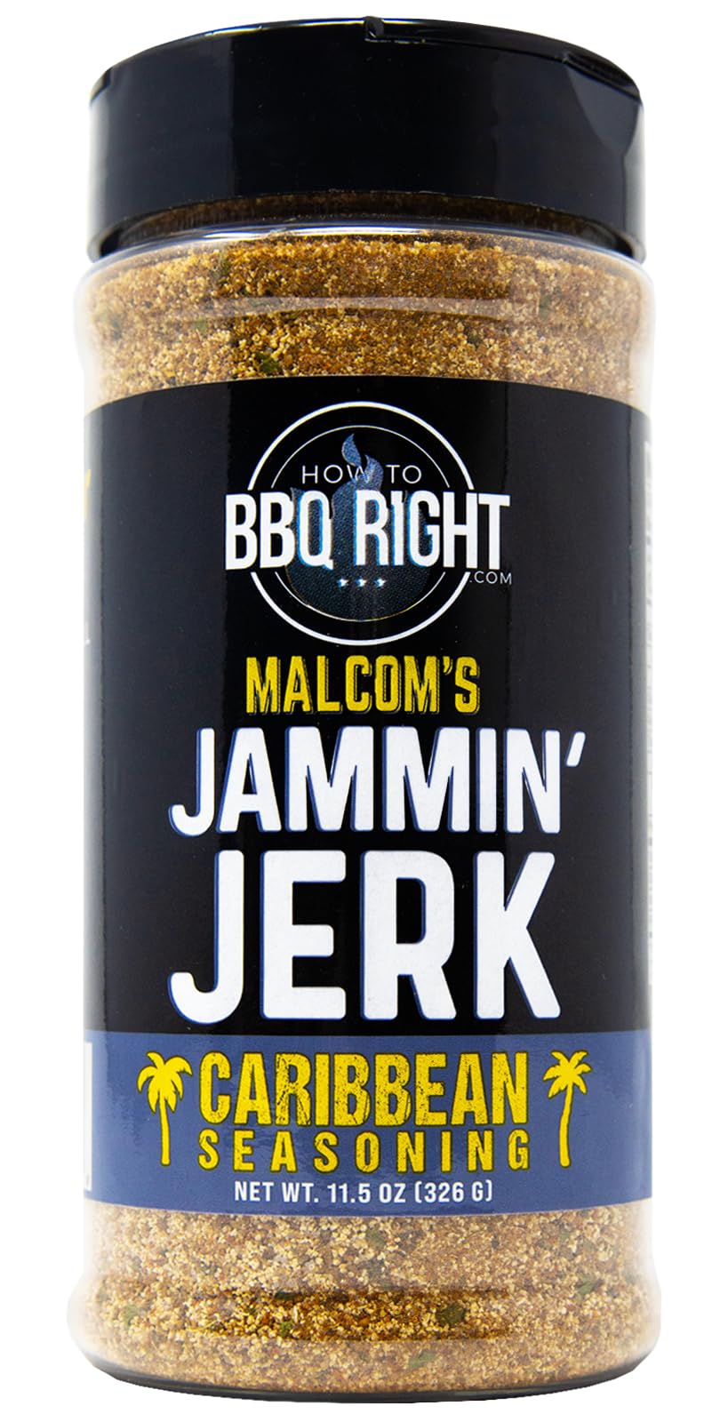 Killer Hogs Malcom's Jammin' Jerk jar front view showing label and size benefit