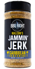 Killer Hogs Malcom's Jammin' Jerk jar front view showing label and size benefit