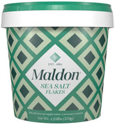 Maldon front tub showing resealable packaging and brand clarity for convenience