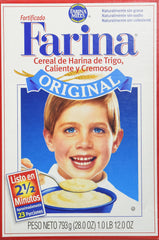 Malt-O-Meal creamy farina in a bowl with fruit, warm breakfast ready quickly