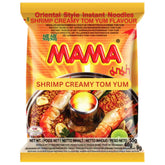 MAMA front packaging showing product name and serving suggestion for quick meals
