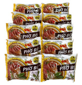 MAMA front packaging showing ten Beef Pho Bo packets and clear labeling for convenience