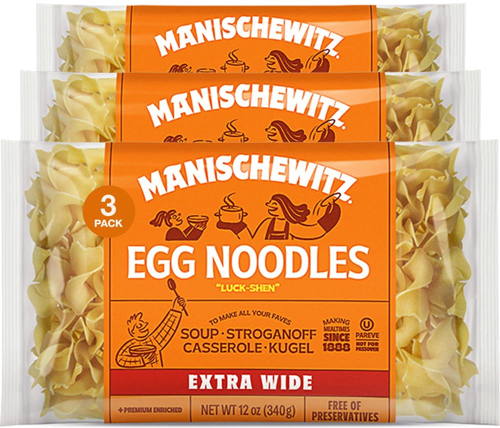 Manischewitz front packaging showing product details and homestyle appeal
