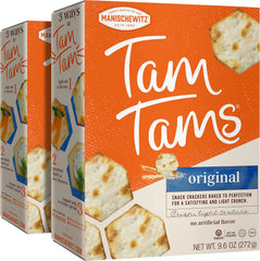 Manischewitz front packaging showing twin 9.6oz pack and clear branding, convenient pantry staple