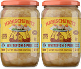 Manischewitz jar front label showing product and kosher passover certification, clear benefit