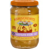Manischewitz front packaging showing jar and branding for easy recognition
