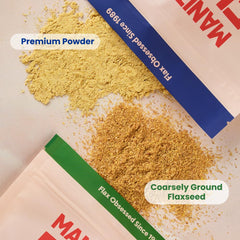 Manitoba Flax sprinkled on oatmeal adding omega-3 and satisfying crunch