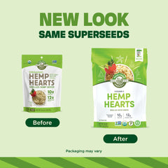 Manitoba Harvest close-up of shelled hemp hearts highlighting tender texture benefit