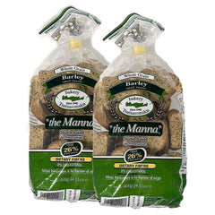 Manna Tsatsaronakis front packaging showing 2 x 400g pack and crisp texture benefits