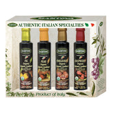 Mantova front packaging showing four flavored bottles and variety