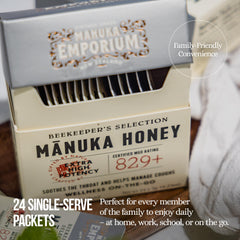 Manuka Emporium close-up of thick honey texture highlighting richness and unpasteurized quality