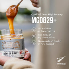 Manuka Emporium close-up of honey texture highlighting rich viscosity and potency