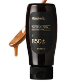 Manukora front jar 360g showing label and rich color benefit: clear potency