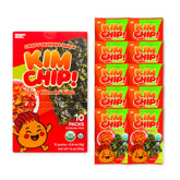 MAPDA kimchip front packaging showing 10-pack and spicy branding benefit: bold flavor