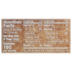 MARANATHA spoonful of almond butter being served showing spreadability benefit