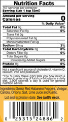 Marie Sharp's close-up of fresh habanero peppers on bottle highlighting real ingredients and heat