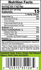 Marie Sharp's label and ingredient list detail showing clean-label trust benefit