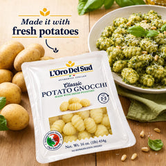 Mariella open pouch with dumplings visible, ready-to-cook convenience