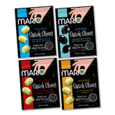 Mario Camacho front packaging showing variety pack and pouch count, convenient snack option