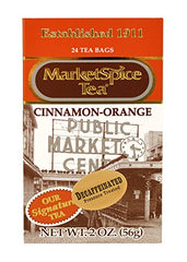 MarketSpice front packaging showing 24-count foil-wrapped tea box and flavor benefit