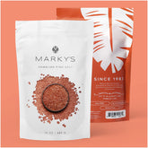 MARKY'S front packaging showing 1 lb resealable bag and clear label, enhances pantry shelf appeal