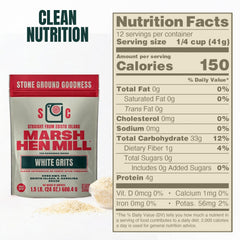 Marsh Hen Mill close-up of stone-ground texture highlighting authentic coarse grain taste