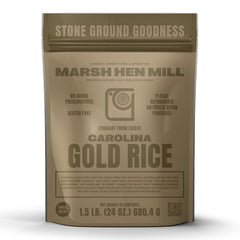 Marsh Hen Mill front packaging showing 24 oz bag and heritage branding for pantry appeal