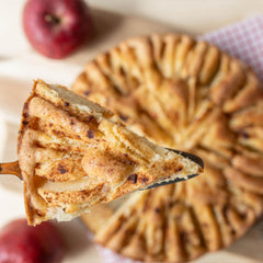 Tray of apple cinnamon muffins from Martha White on a breakfast table ready to serve