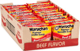 Maruchan beef front packaging showing cup and branding for quick meals