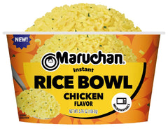 Maruchan front packaging showing chicken bowl and quick meal benefit