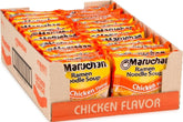 Maruchan front packaging showing chicken ramen and quick meal benefit